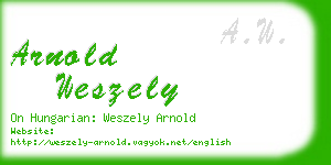 arnold weszely business card